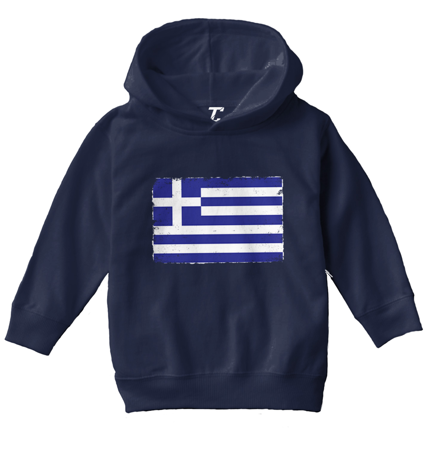Distressed Greece Flag - Greek Pride Country Proud Toddler/Youth Hoodie - Picture 7 of 12