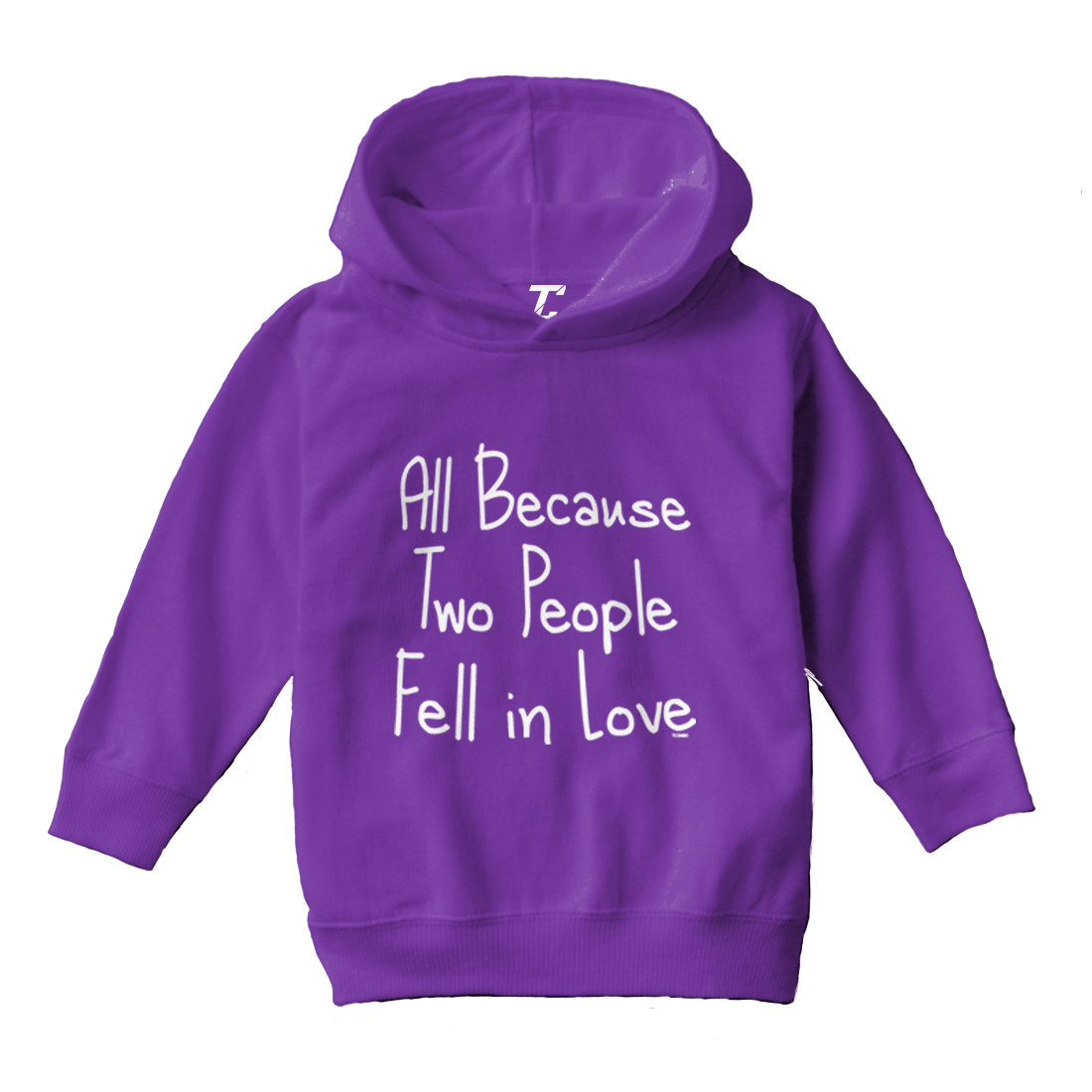 All Because Two People Fell In Love - Mom Dad Marriage Toddler/Youth Hoodie - Picture 9 of 12