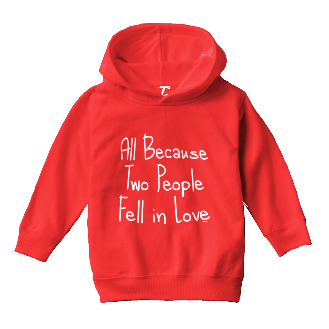 All Because Two People Fell In Love - Mom Dad Marriage Toddler/Youth Hoodie - Picture 10 of 12