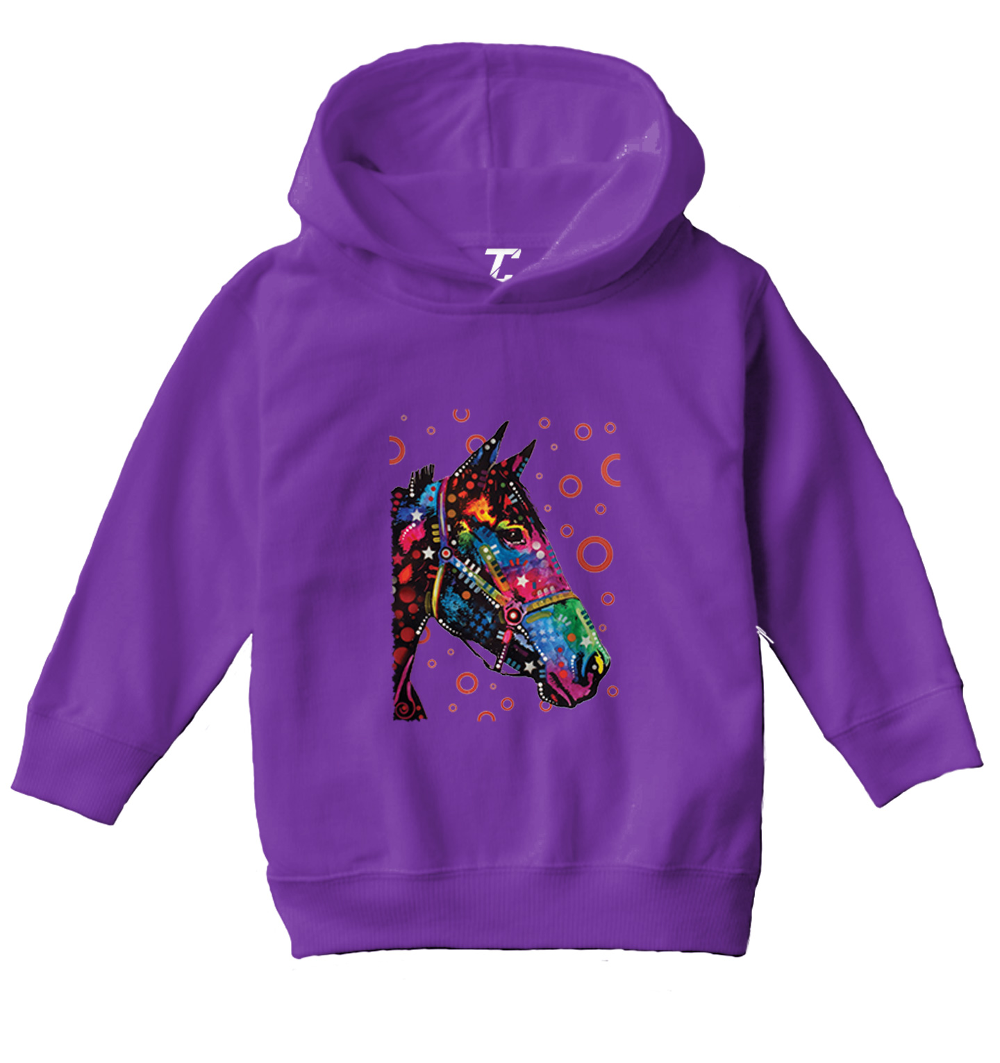 Neon Colored Horse - Equestrian Animal Infant Toddler Toddler/Youth Hoodie - Picture 9 of 12