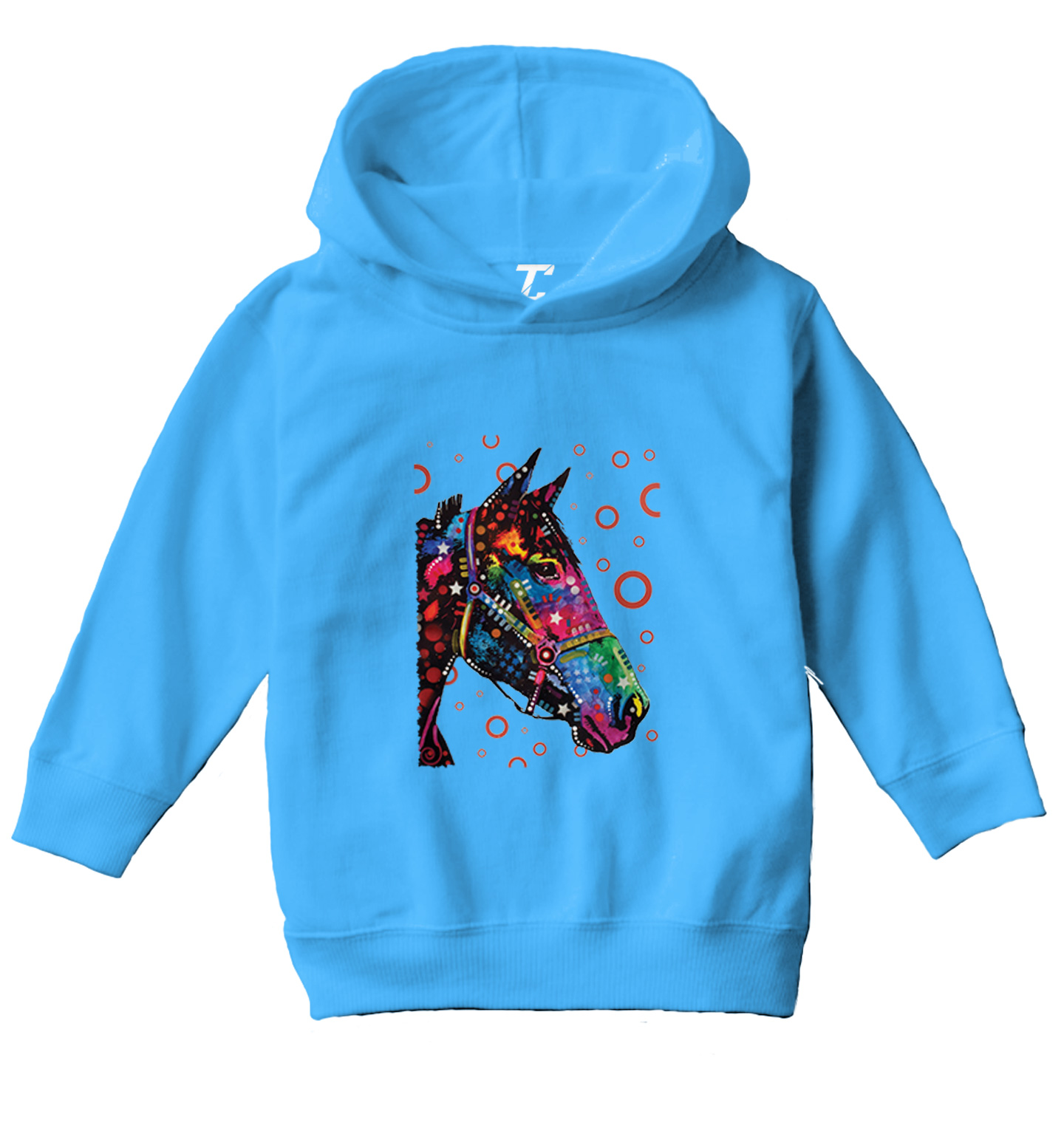 Neon Colored Horse - Equestrian Animal Infant Toddler Toddler/Youth Hoodie - Picture 12 of 12