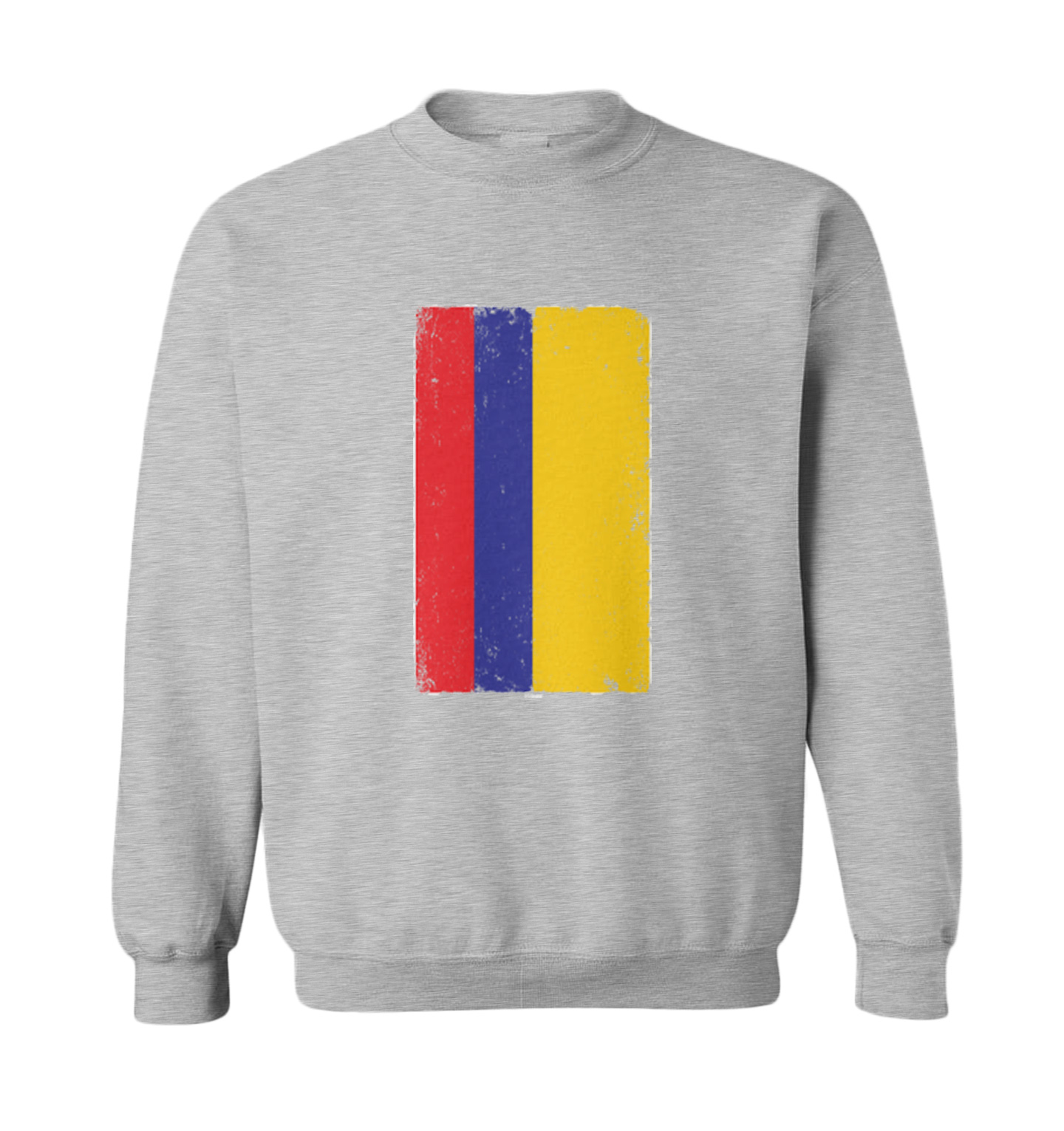Distressed Colombia Flag - Colombian Country Pride Toddler Crewneck Sweater - Picture 4 of 8