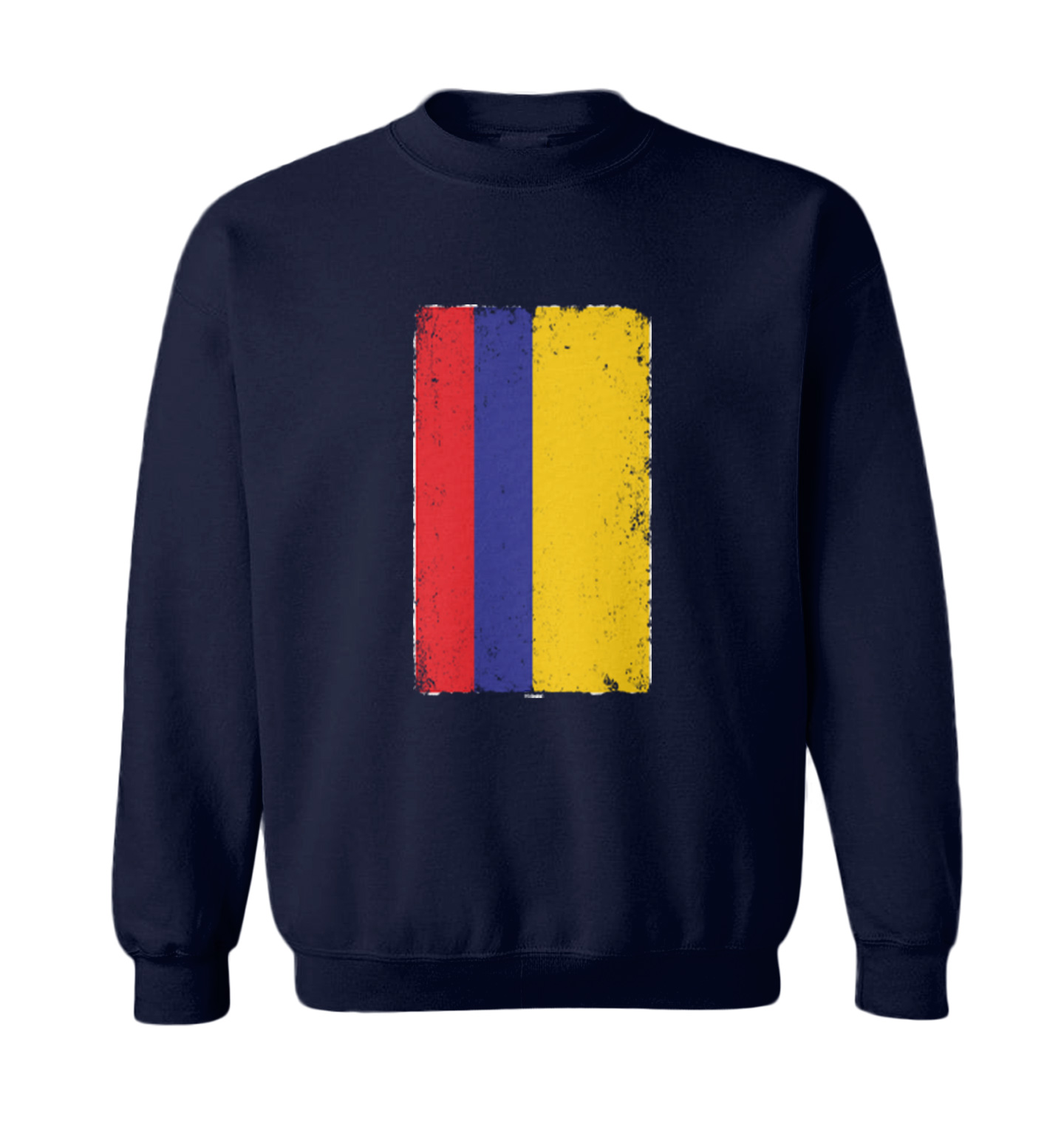 Distressed Colombia Flag - Colombian Country Pride Toddler Crewneck Sweater - Picture 5 of 8