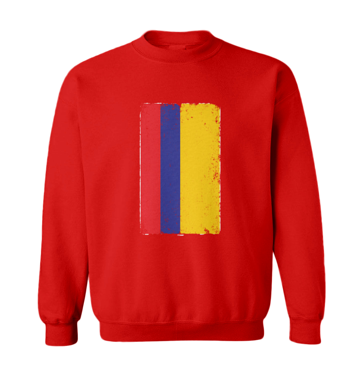 Distressed Colombia Flag - Colombian Country Pride Toddler Crewneck Sweater - Picture 7 of 8