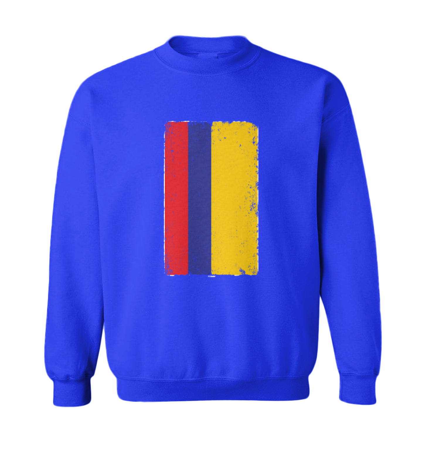 Distressed Colombia Flag - Colombian Country Pride Toddler Crewneck Sweater - Picture 8 of 8