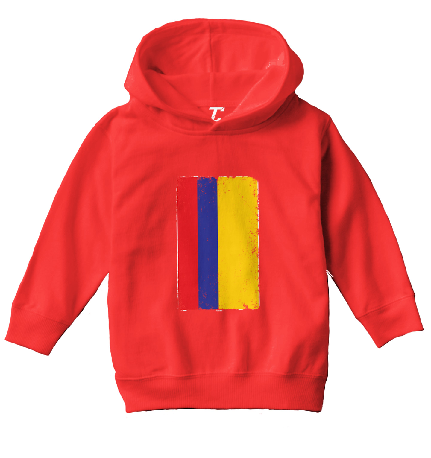Distressed Colombia Flag - Colombian Country Pride Toddler/Youth Hoodie - Picture 10 of 12