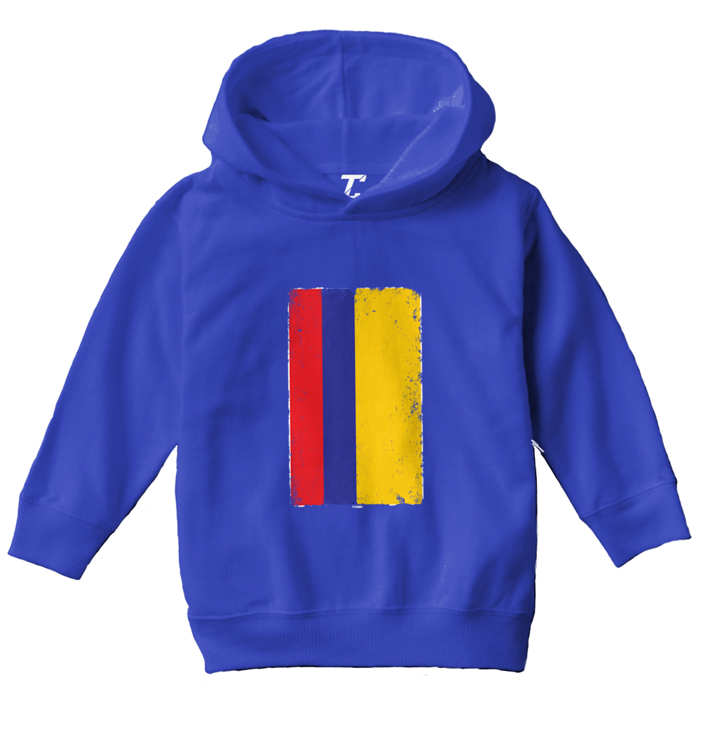 Distressed Colombia Flag - Colombian Country Pride Toddler/Youth Hoodie - Picture 11 of 12