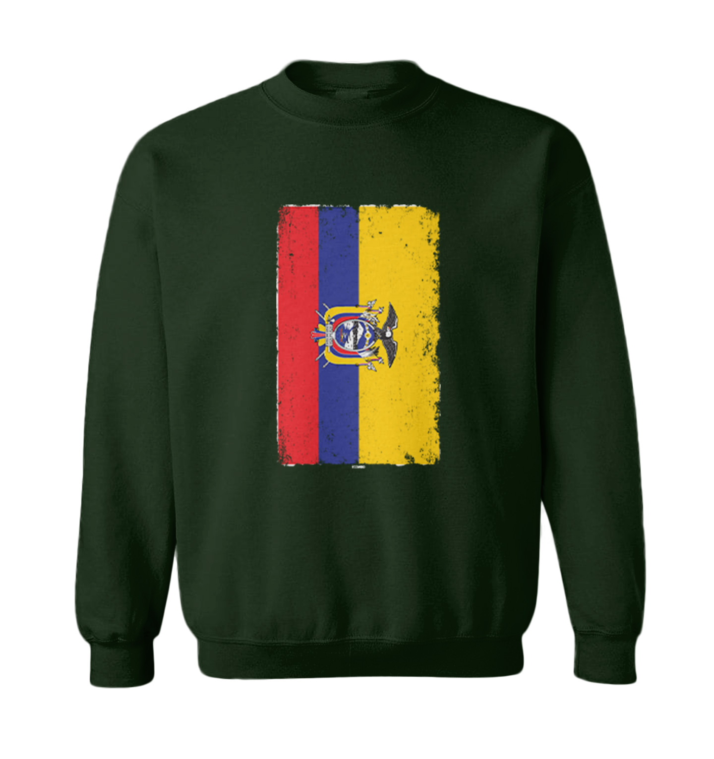 Distressed Ecuador Flag - Ecuadorian Country Pride Toddler Crewneck Sweater - Picture 3 of 8