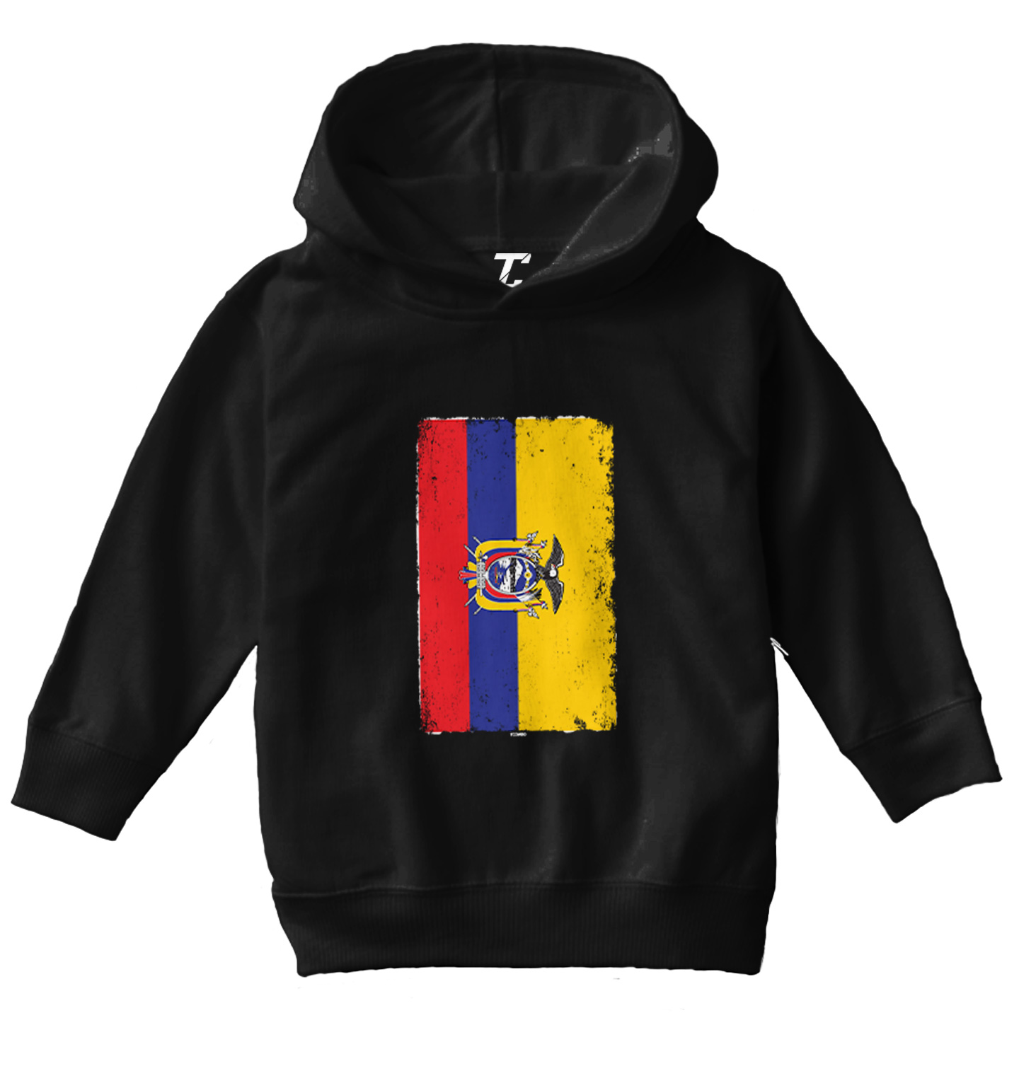 Distressed Ecuador Flag - Ecuadorian Country Pride Toddler/Youth Hoodie - Picture 2 of 12