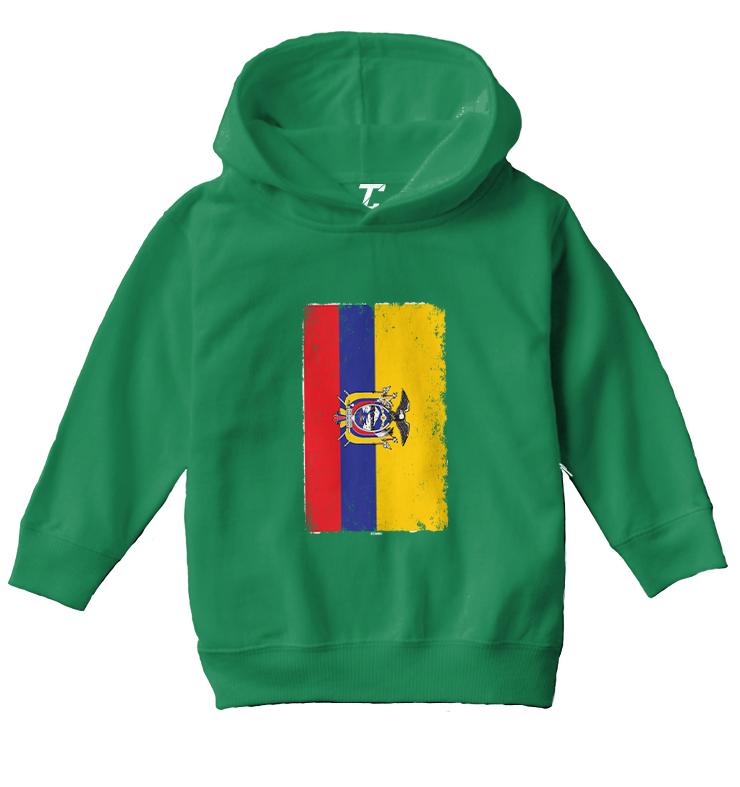Distressed Ecuador Flag - Ecuadorian Country Pride Toddler/Youth Hoodie - Picture 5 of 12