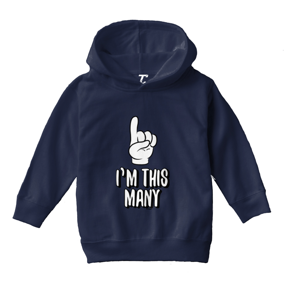 I'm This Many 1 - One Year Old Birthday Celebrate Toddler/Youth Hoodie - Picture 7 of 12