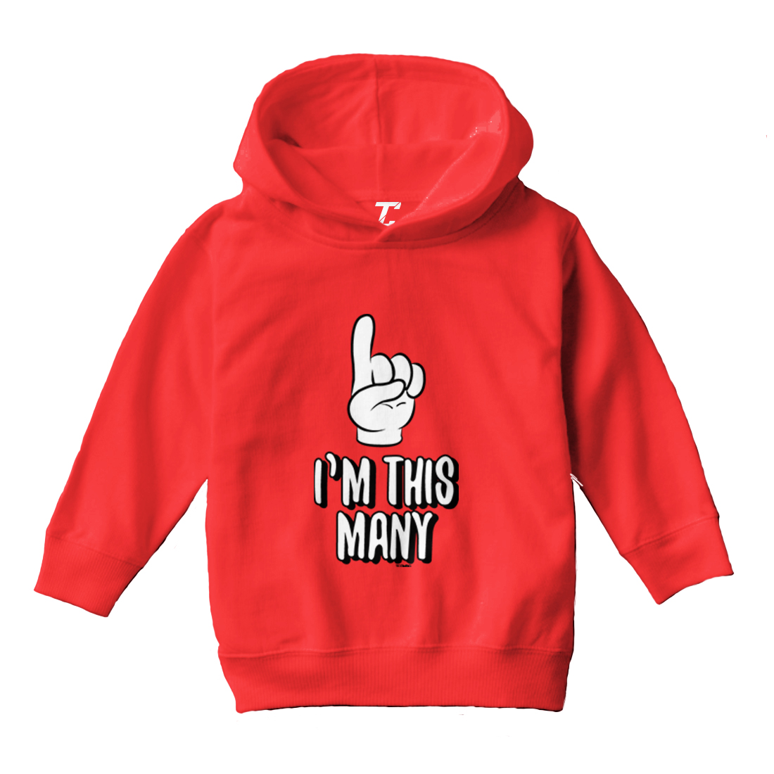 I'm This Many 1 - One Year Old Birthday Celebrate Toddler/Youth Hoodie - Picture 10 of 12