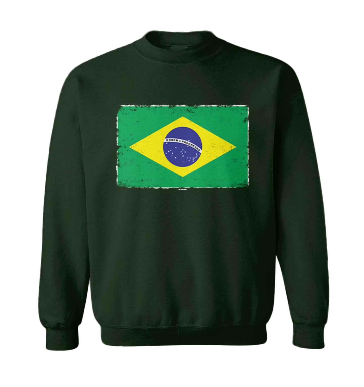 Distressed Brazil Flag - Brasil Country Pride Proud Toddler Crewneck Sweater - Picture 3 of 8