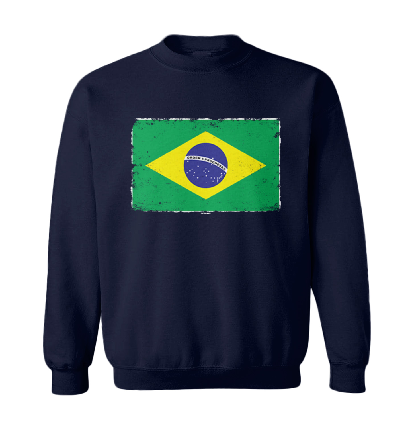 Distressed Brazil Flag - Brasil Country Pride Proud Toddler Crewneck Sweater - Picture 5 of 8