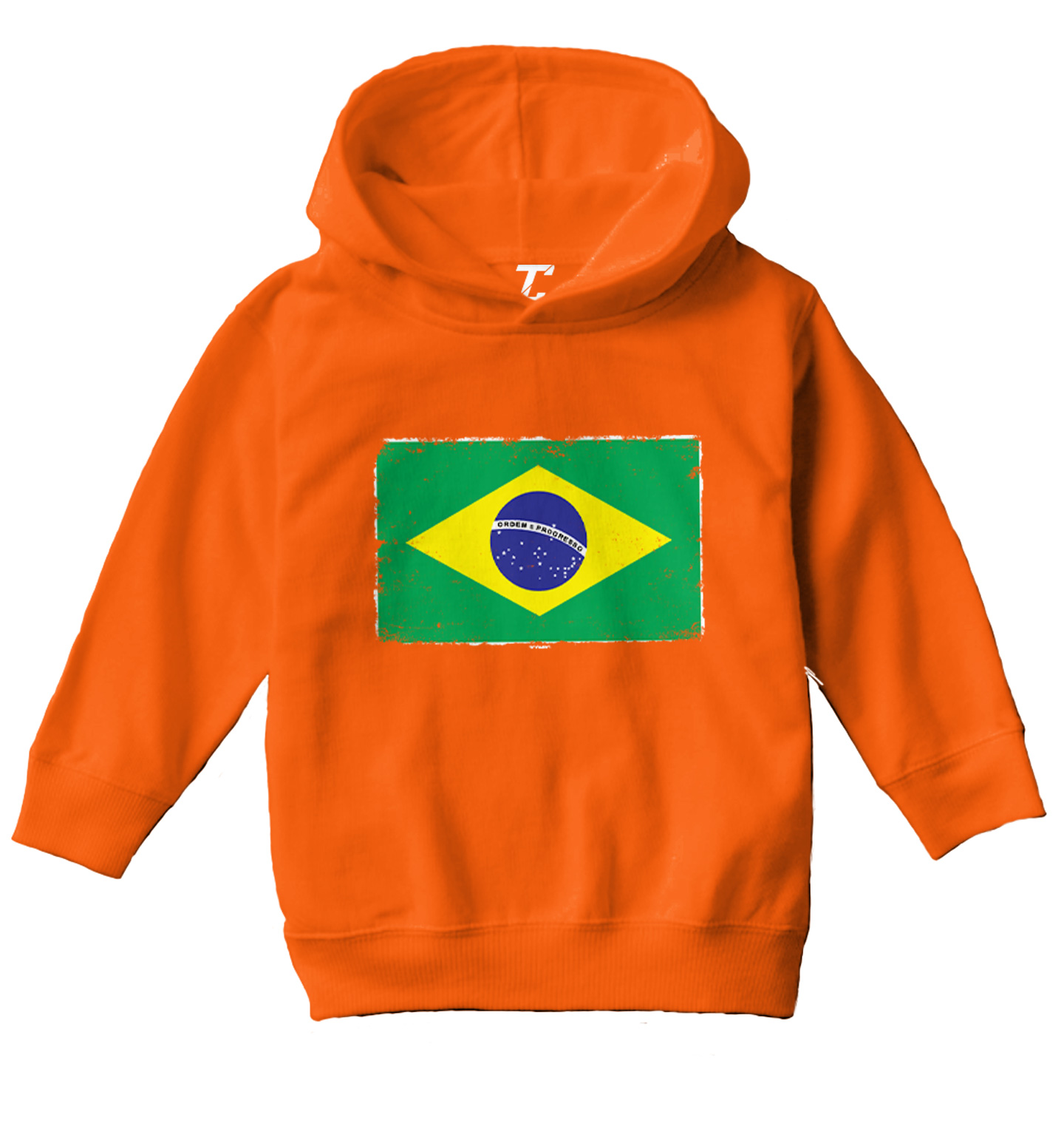 Distressed Brazil Flag - Brasil Country Pride Proud Toddler/Youth Hoodie - Picture 8 of 12