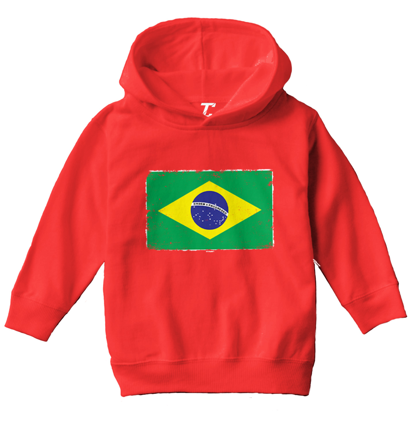 Distressed Brazil Flag - Brasil Country Pride Proud Toddler/Youth Hoodie - Picture 10 of 12