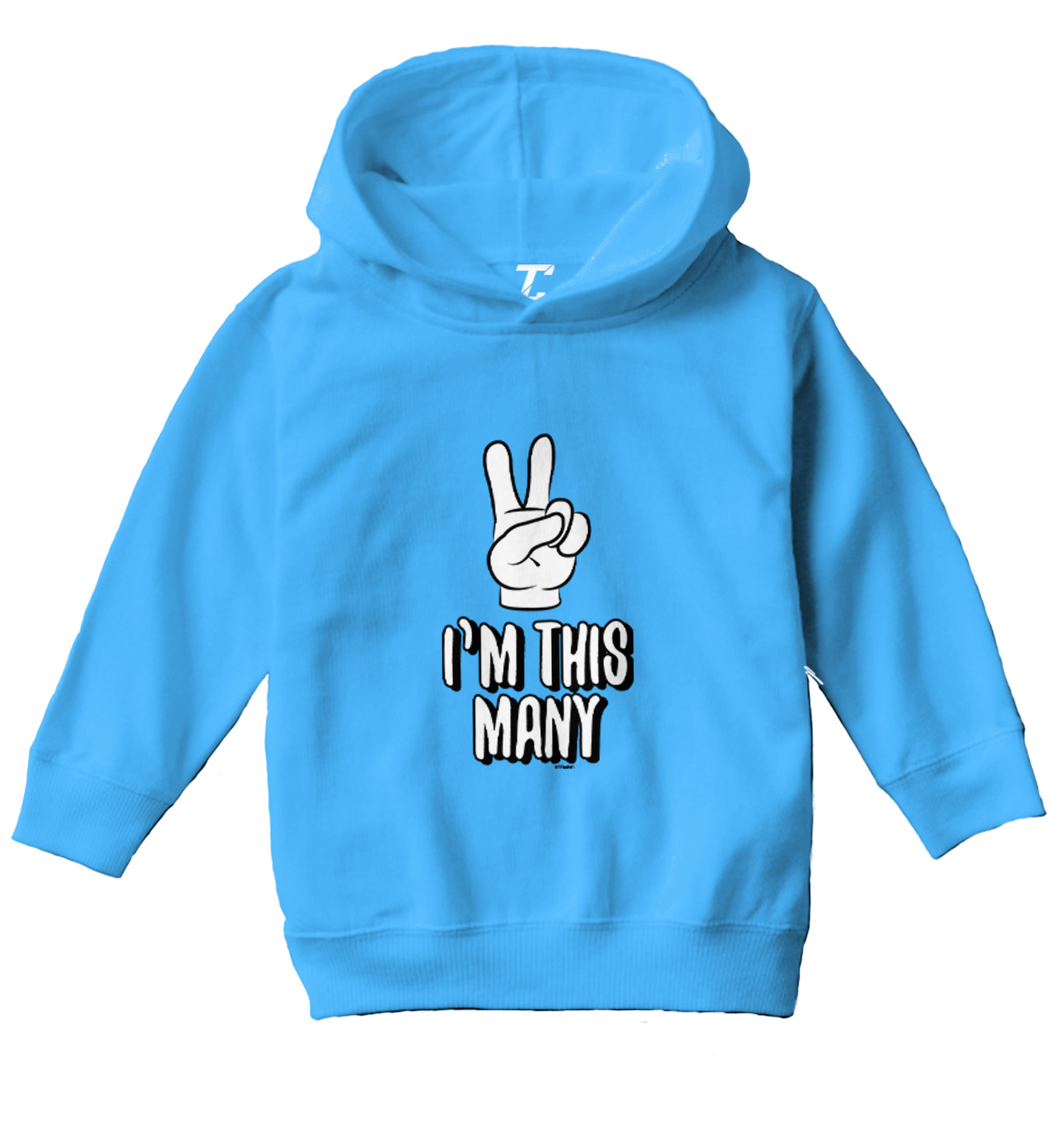 I'm This Many 2 - Two Year Old Second Birthday Party Toddler/Youth Hoodie - Picture 12 of 12