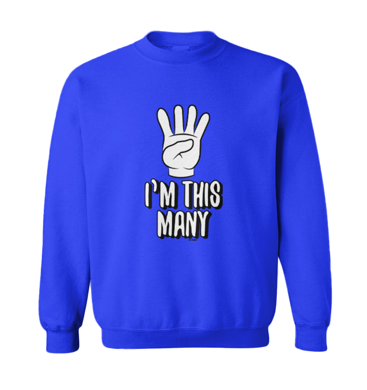 I'm This Many 4 - Four Year Old Fourth Birthday Party Toddler Crewneck Sweater - Picture 7 of 7