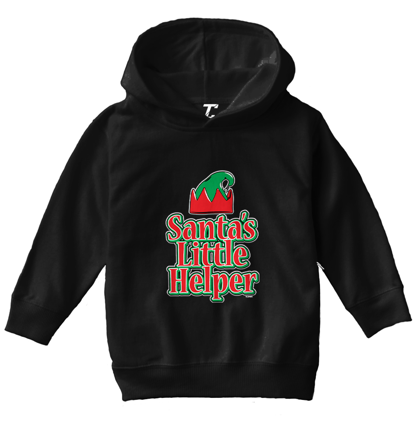 Santa's Little Helper - Christmas Elf Santa Holiday Toddler/Youth Hoodie - Picture 2 of 12