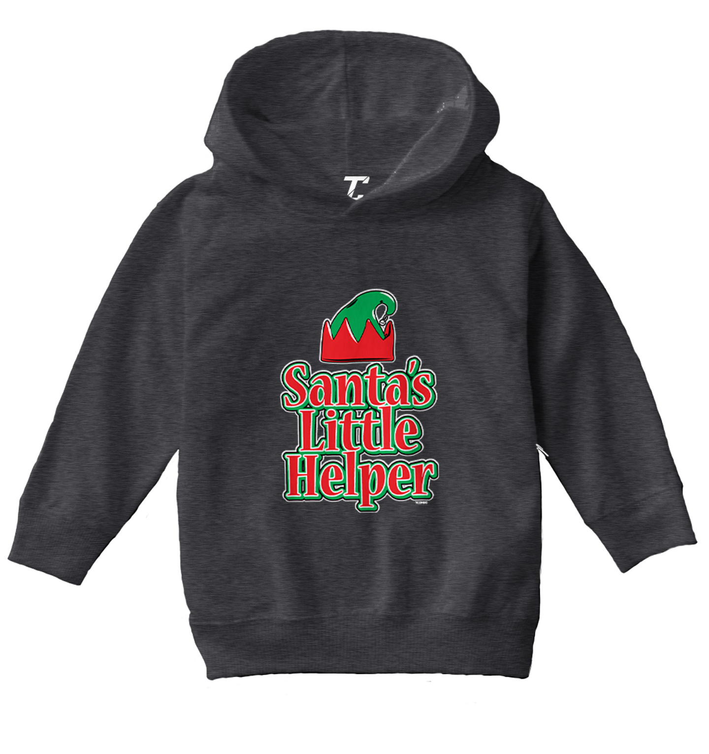Santa's Little Helper - Christmas Elf Santa Holiday Toddler/Youth Hoodie - Picture 3 of 12