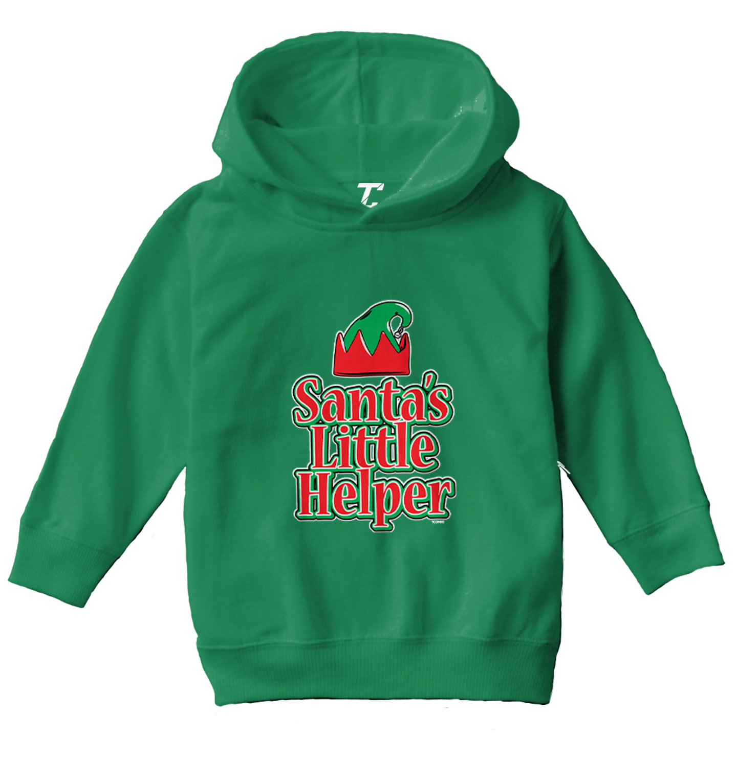 Santa's Little Helper - Christmas Elf Santa Holiday Toddler/Youth Hoodie - Picture 5 of 12