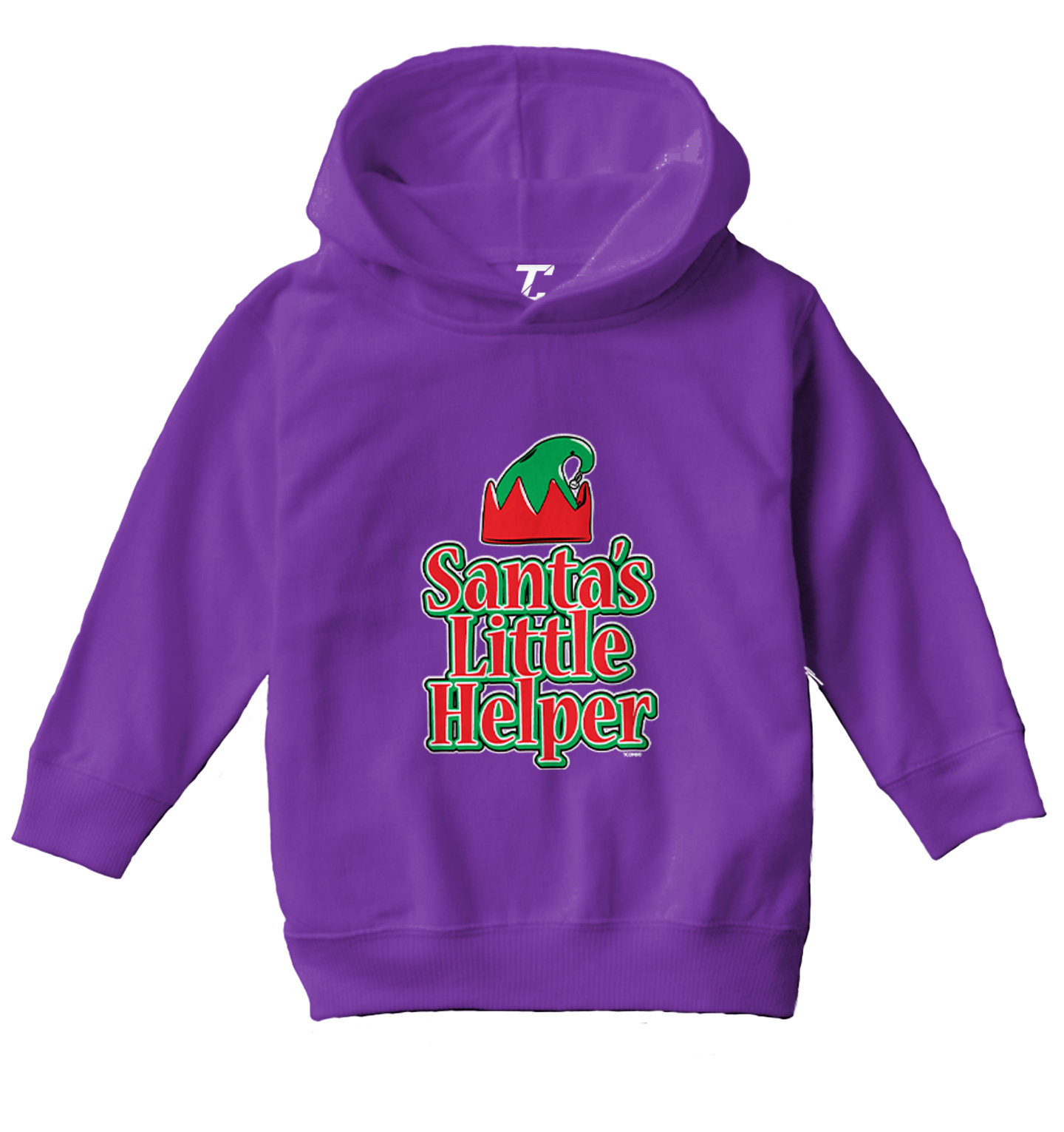 Santa's Little Helper - Christmas Elf Santa Holiday Toddler/Youth Hoodie - Picture 9 of 12