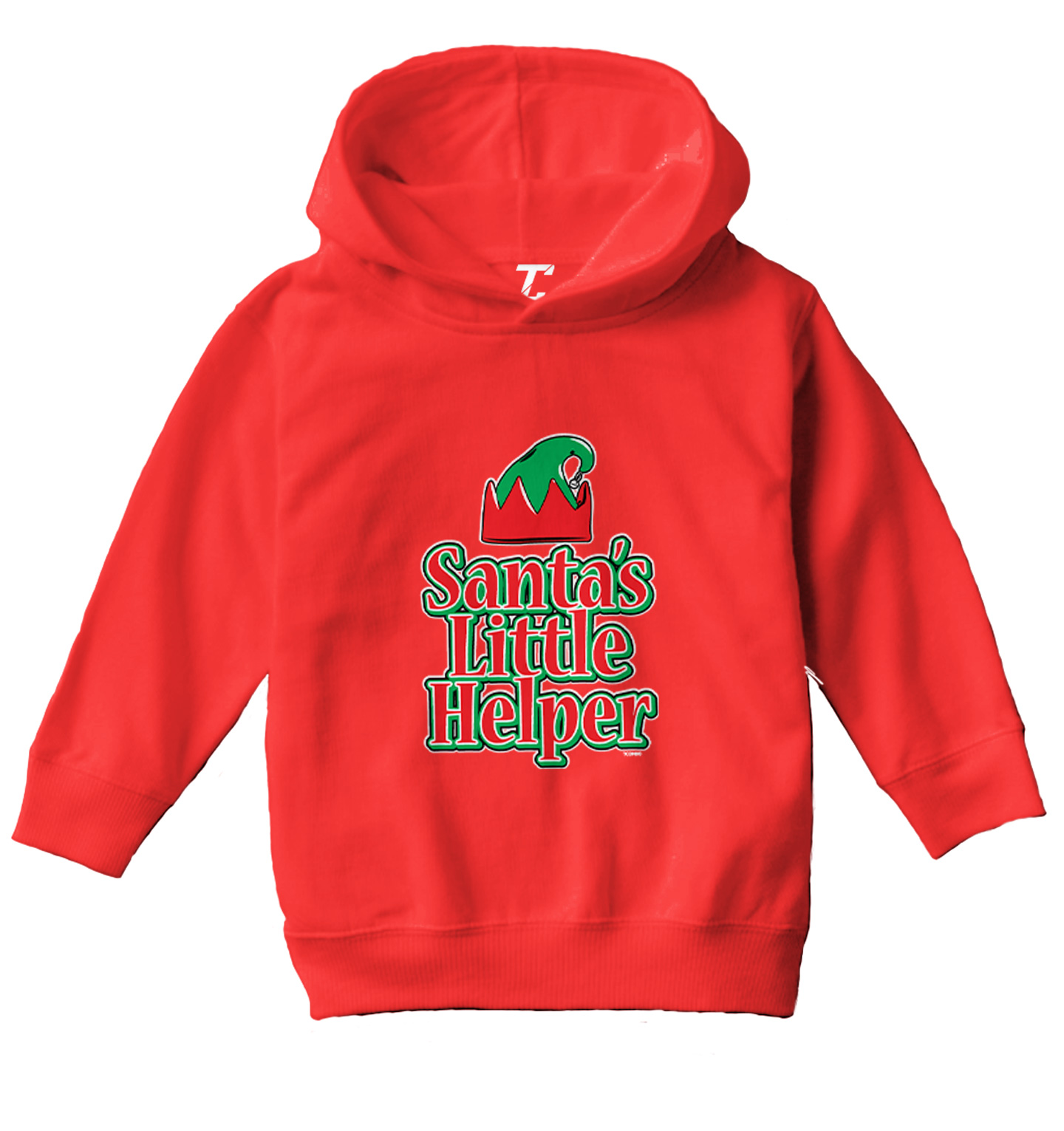 Santa's Little Helper - Christmas Elf Santa Holiday Toddler/Youth Hoodie - Picture 10 of 12
