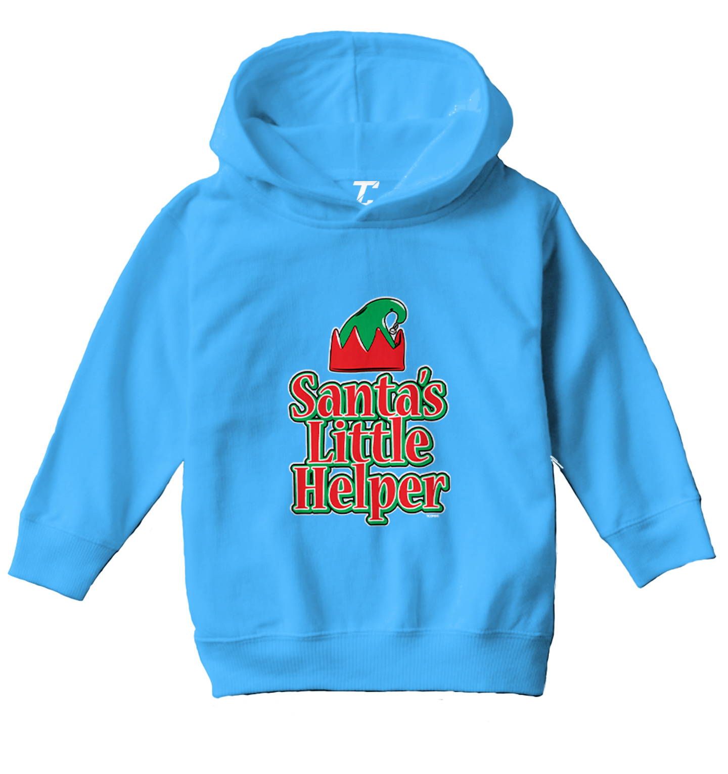 Santa's Little Helper - Christmas Elf Santa Holiday Toddler/Youth Hoodie - Picture 12 of 12