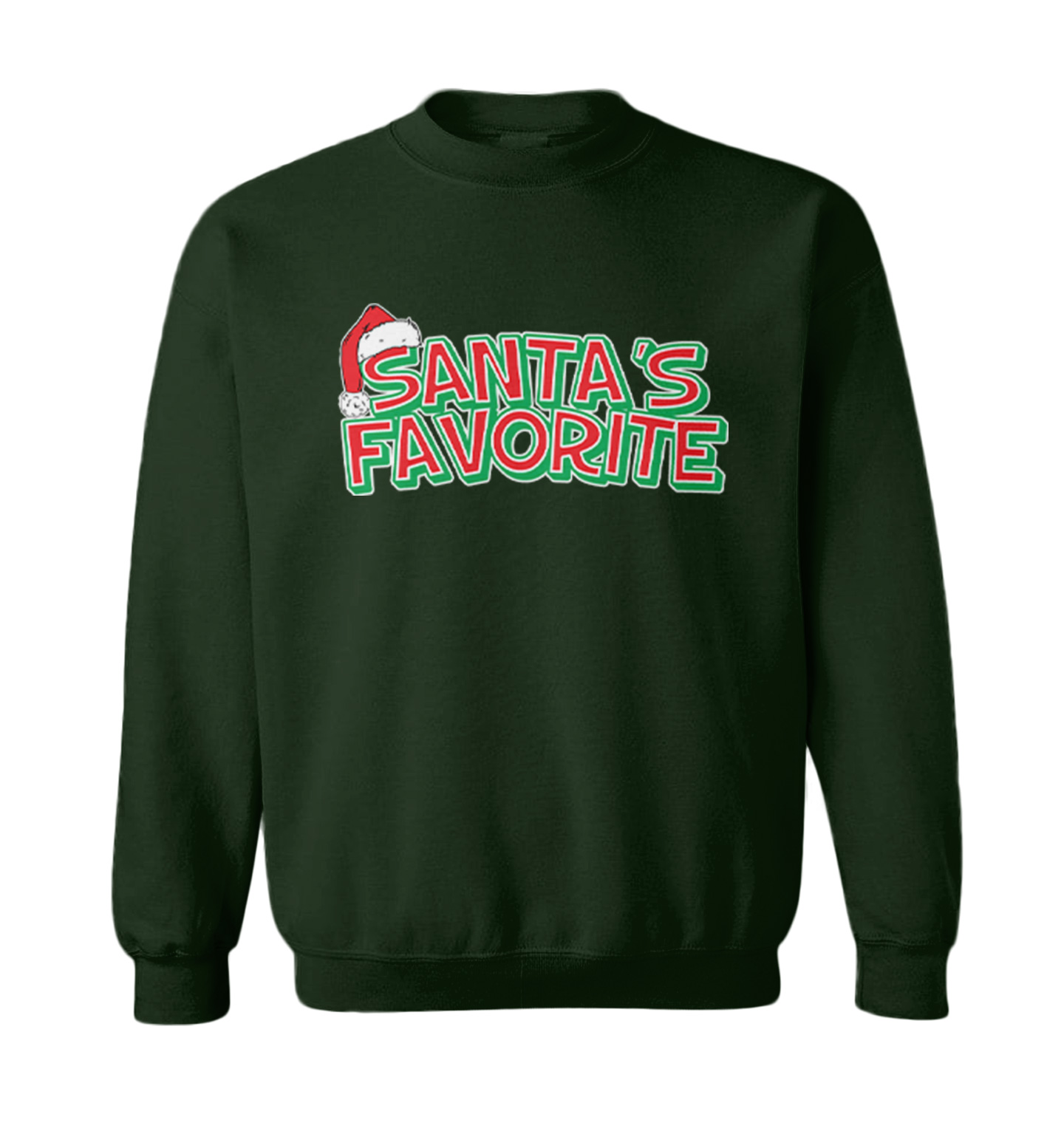Santa's Favorite - Christmas Elf Santa Holiday Toddler Crewneck Sweater - Picture 3 of 8
