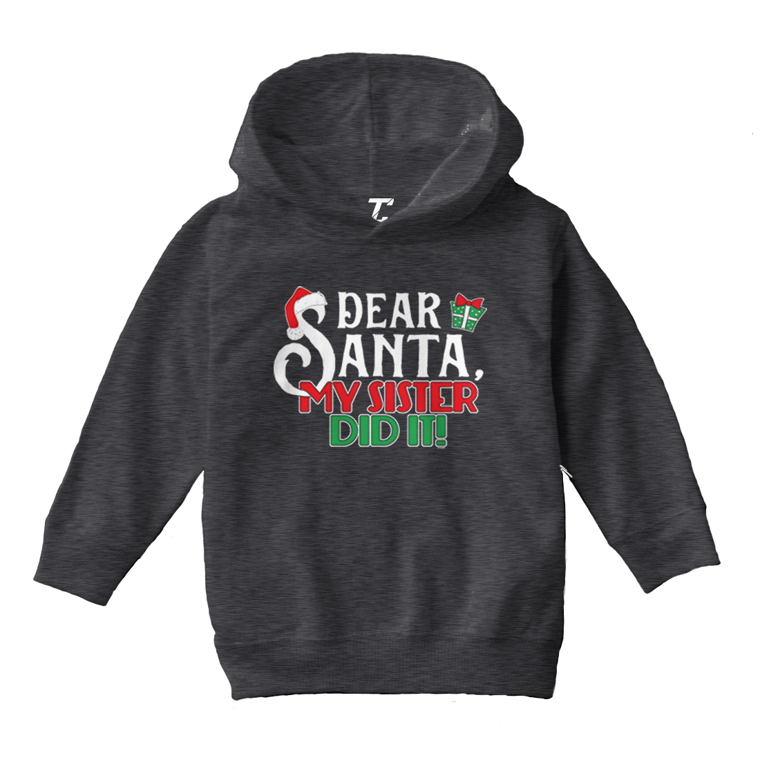 Dear Santa, My Sister Did It! - Christmas Letter To Toddler/Youth Hoodie - Picture 3 of 12