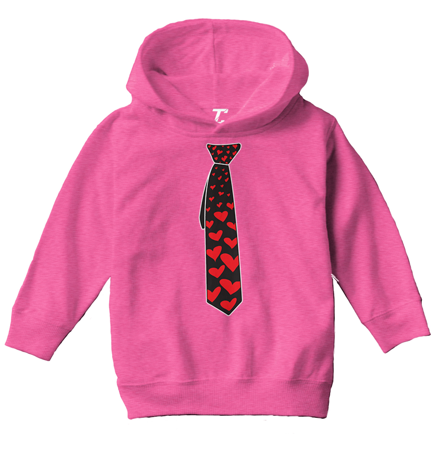 Heart Tie - Valentine'e Day Love Cupid Adorable Toddler/Youth Hoodie - Picture 4 of 12