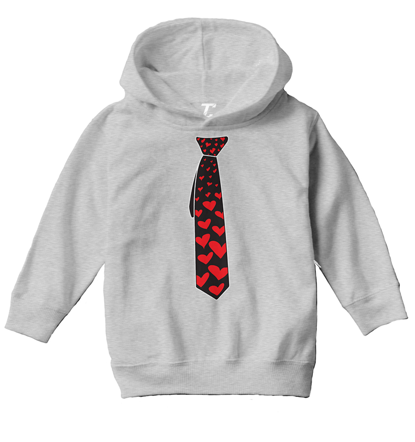 Heart Tie - Valentine'e Day Love Cupid Adorable Toddler/Youth Hoodie - Picture 6 of 12