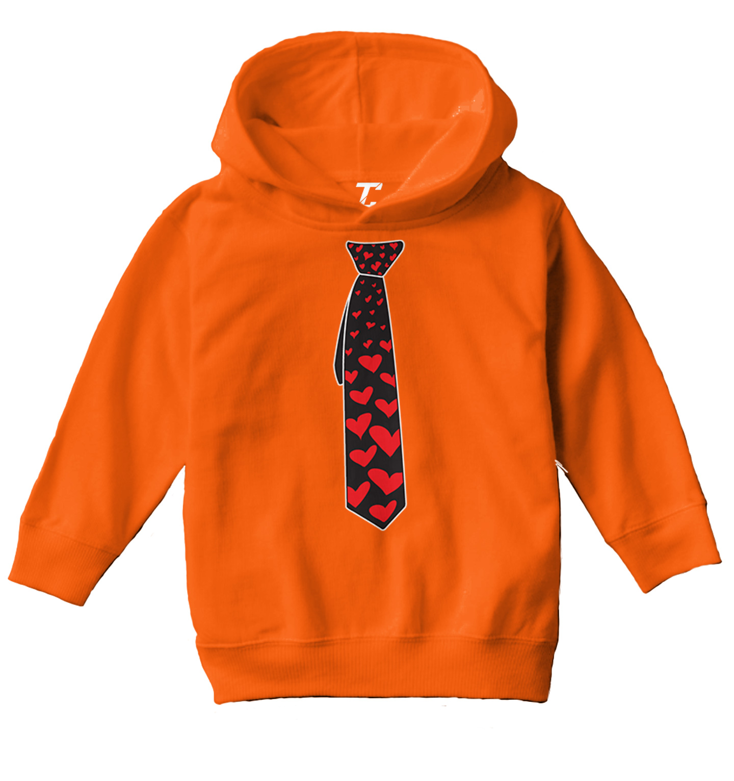 Heart Tie - Valentine'e Day Love Cupid Adorable Toddler/Youth Hoodie - Picture 8 of 12