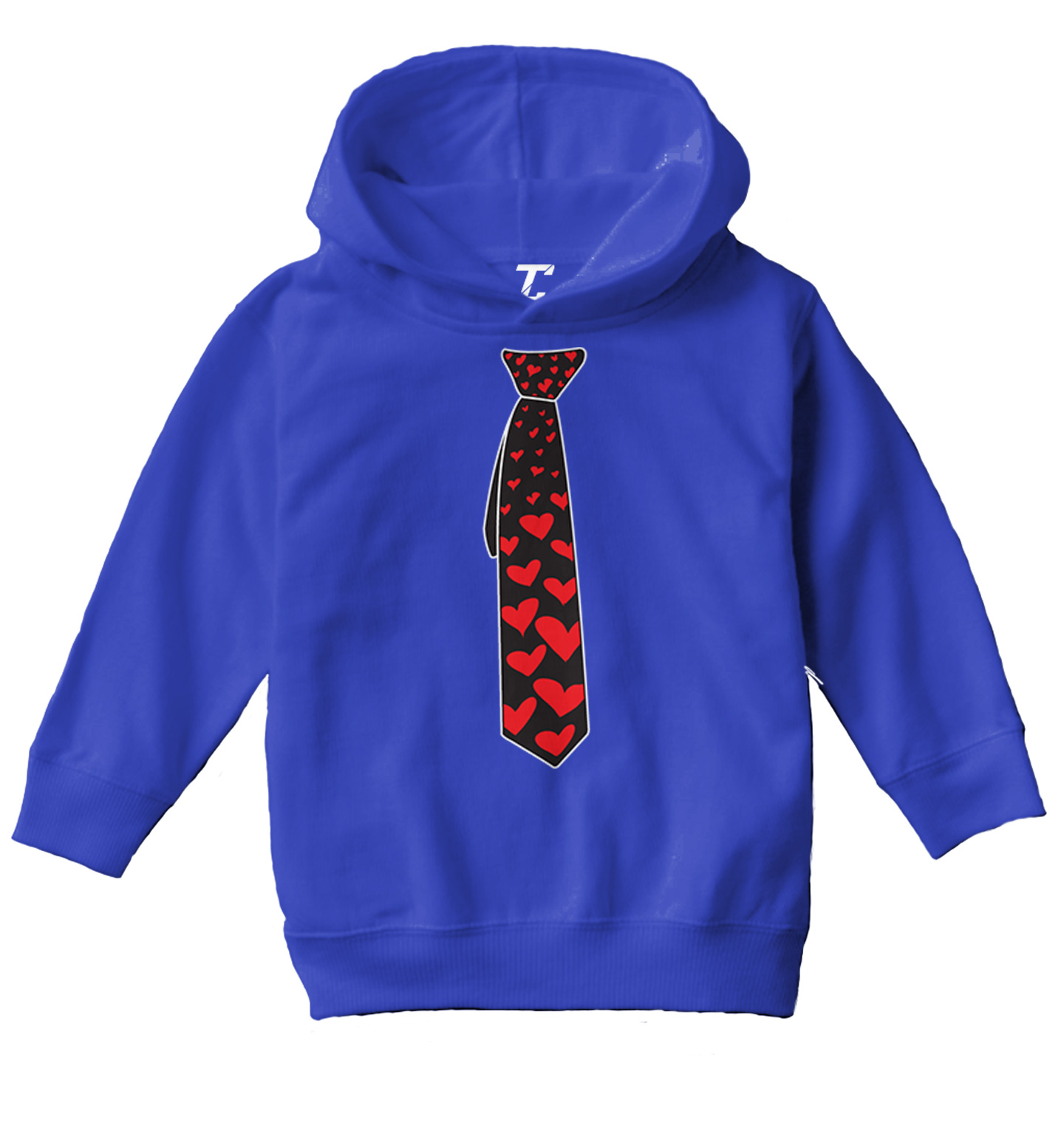 Heart Tie - Valentine'e Day Love Cupid Adorable Toddler/Youth Hoodie - Picture 11 of 12