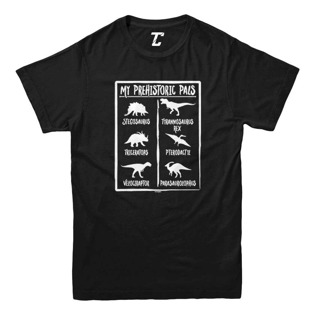 Prehistoric Pals - Types Of Dinosaurs Cool T-Rex Youth T-Shirt - Picture 2 of 20