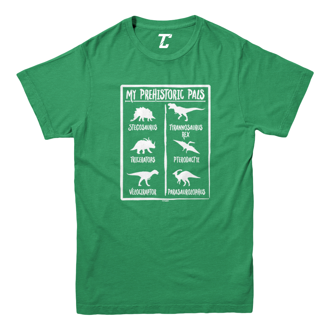 Prehistoric Pals - Types Of Dinosaurs Cool T-Rex Youth T-Shirt - Picture 4 of 20