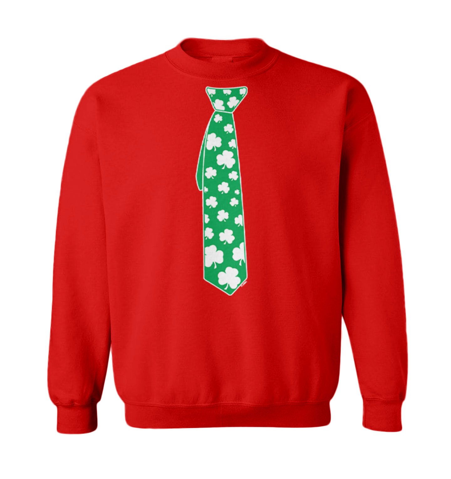 Shamrock Tie - St. Patrick's Day Irish Ireland Lucky Toddler Crewneck Sweater - Picture 7 of 8