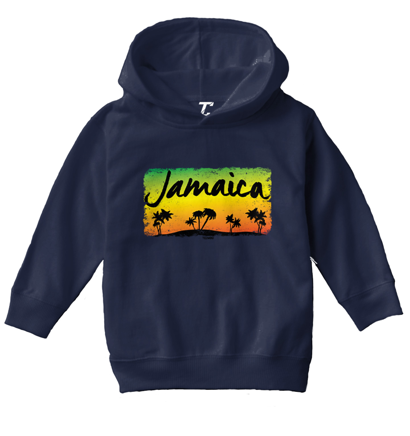 Jamaica Sunset - Jamaican Palm Trees Island Vacation Toddler/Youth Hoodie - Picture 7 of 12