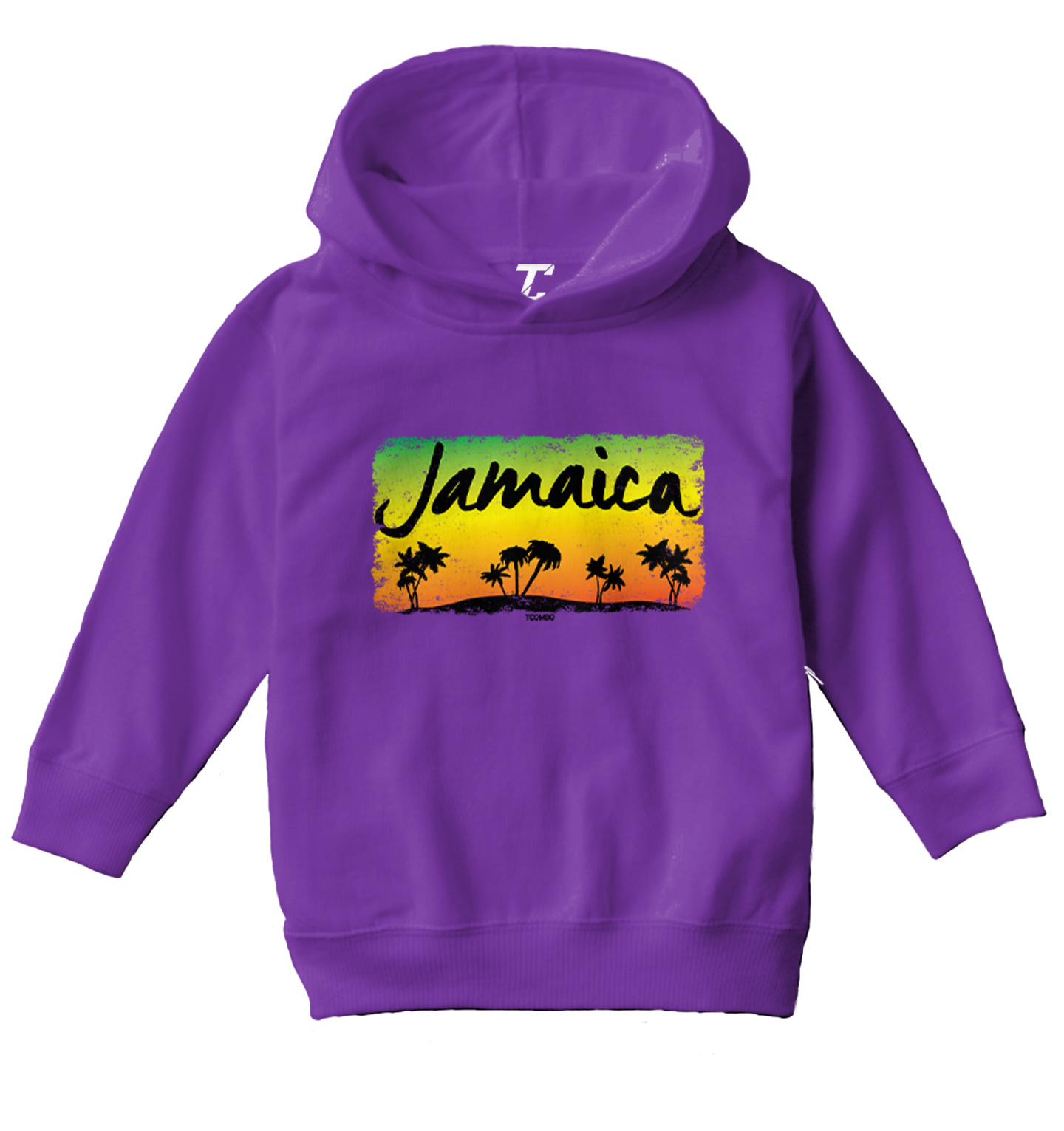 Jamaica Sunset - Jamaican Palm Trees Island Vacation Toddler/Youth Hoodie - Picture 9 of 12