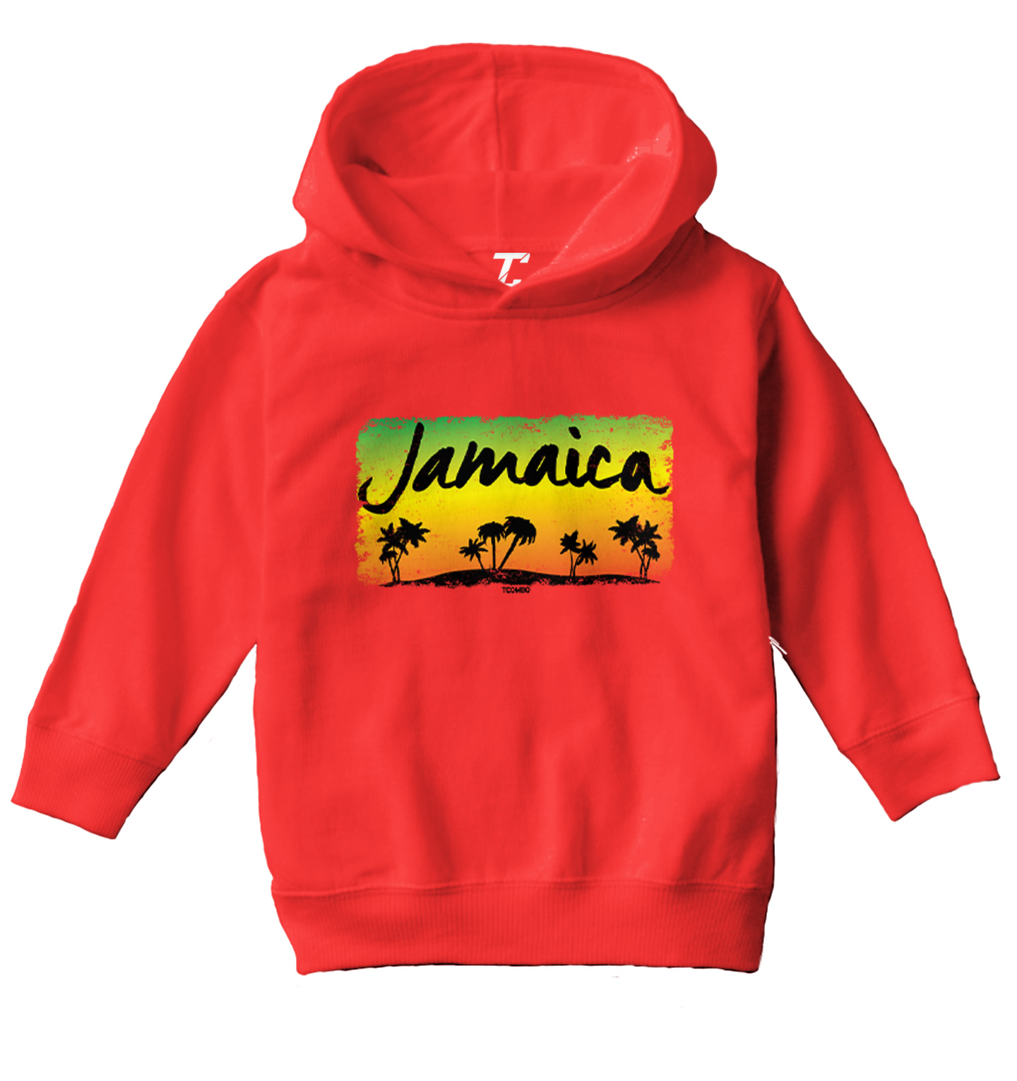 Jamaica Sunset - Jamaican Palm Trees Island Vacation Toddler/Youth Hoodie - Picture 10 of 12