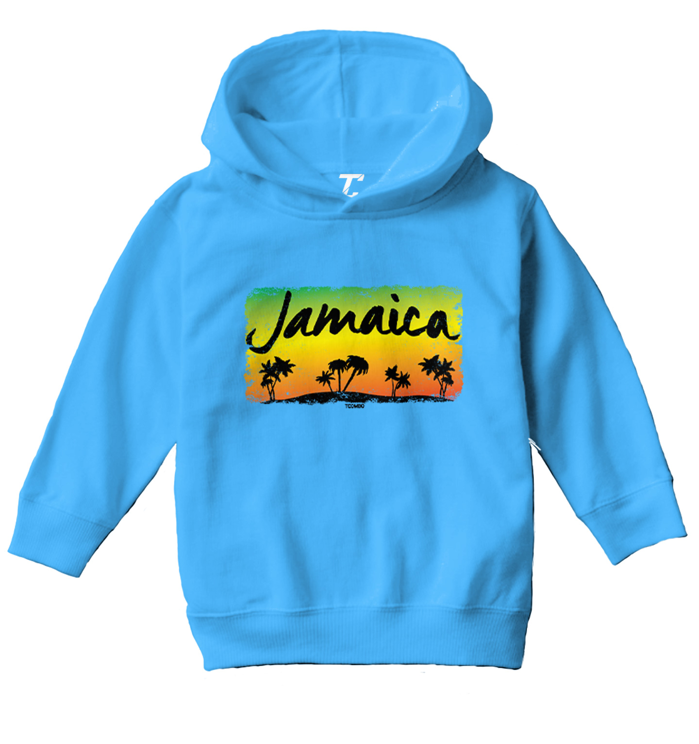 Jamaica Sunset - Jamaican Palm Trees Island Vacation Toddler/Youth Hoodie - Picture 12 of 12