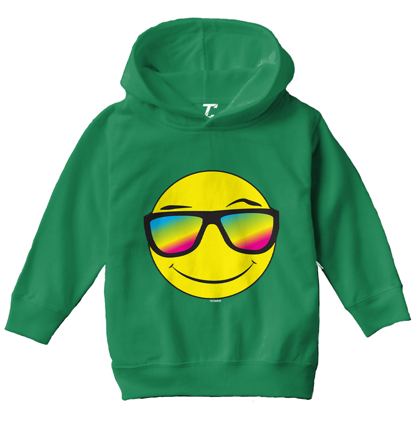 Smiling Face With Neon Sunglasses - Cool Cute Toddler/Youth Hoodie - Picture 5 of 12