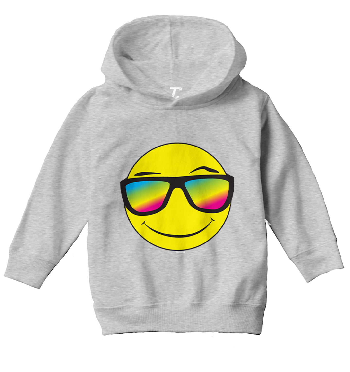 Smiling Face With Neon Sunglasses - Cool Cute Toddler/Youth Hoodie - Picture 6 of 12