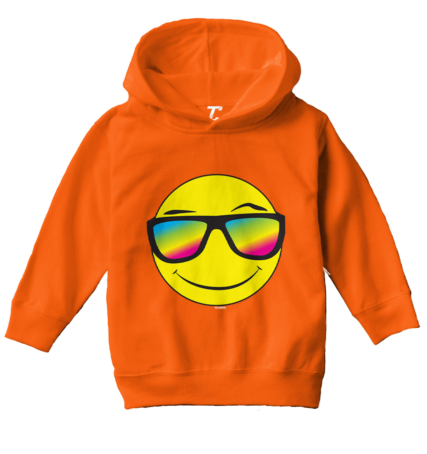 Smiling Face With Neon Sunglasses - Cool Cute Toddler/Youth Hoodie - Picture 8 of 12