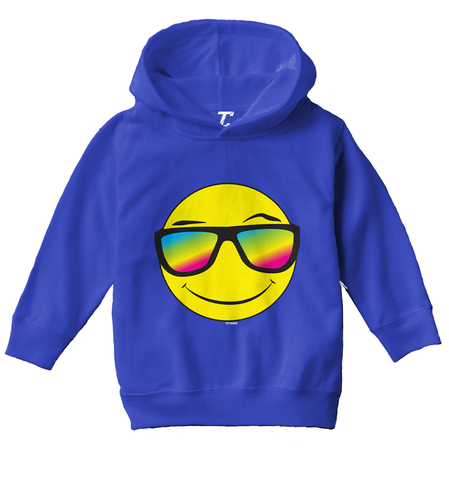 Smiling Face With Neon Sunglasses - Cool Cute Toddler/Youth Hoodie - Picture 11 of 12