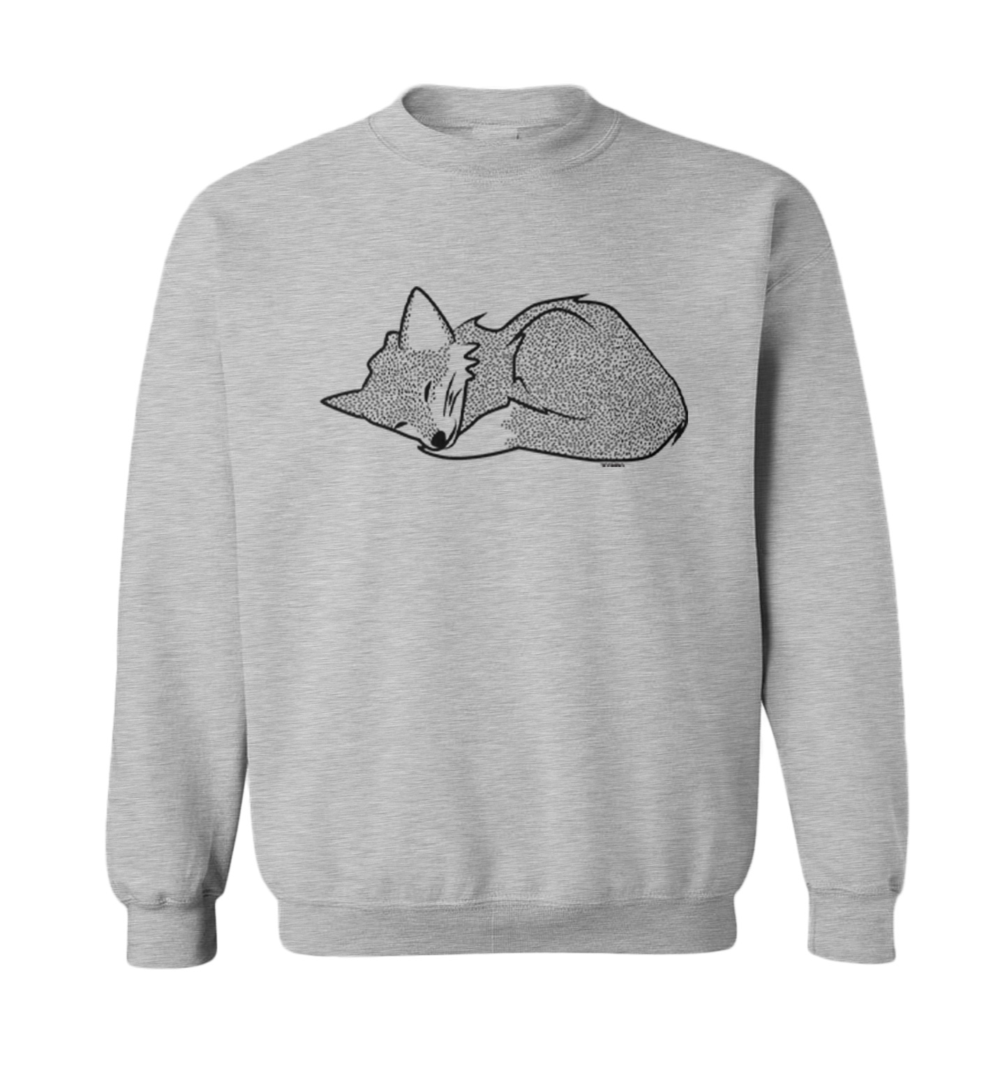 Sleeping Fox - Cute Adorable Animal Canine Wolf Dog Toddler Crewneck Sweater - Picture 2 of 5