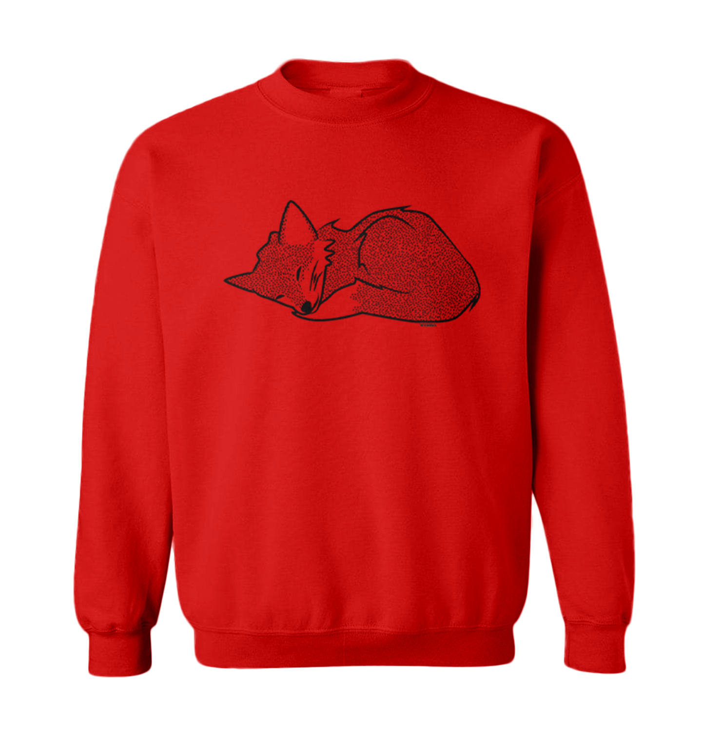 Sleeping Fox - Cute Adorable Animal Canine Wolf Dog Toddler Crewneck Sweater - Picture 4 of 5
