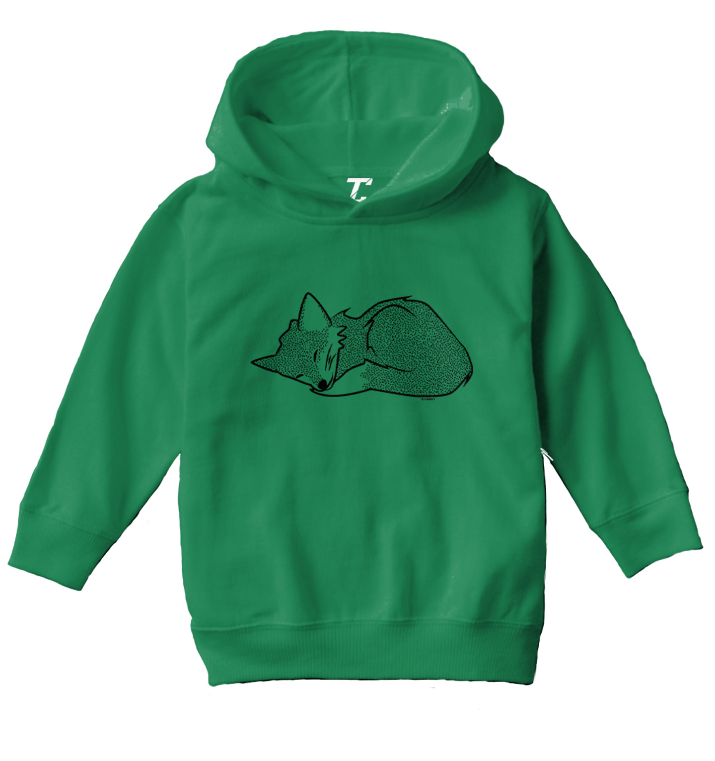 Sleeping Fox - Cute Adorable Animal Canine Wolf Dog Toddler/Youth Hoodie - Picture 4 of 10