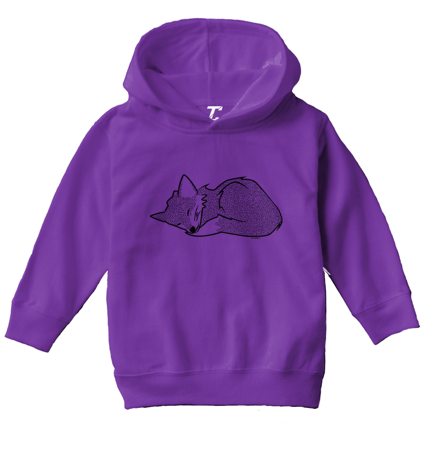 Sleeping Fox - Cute Adorable Animal Canine Wolf Dog Toddler/Youth Hoodie - Picture 7 of 10