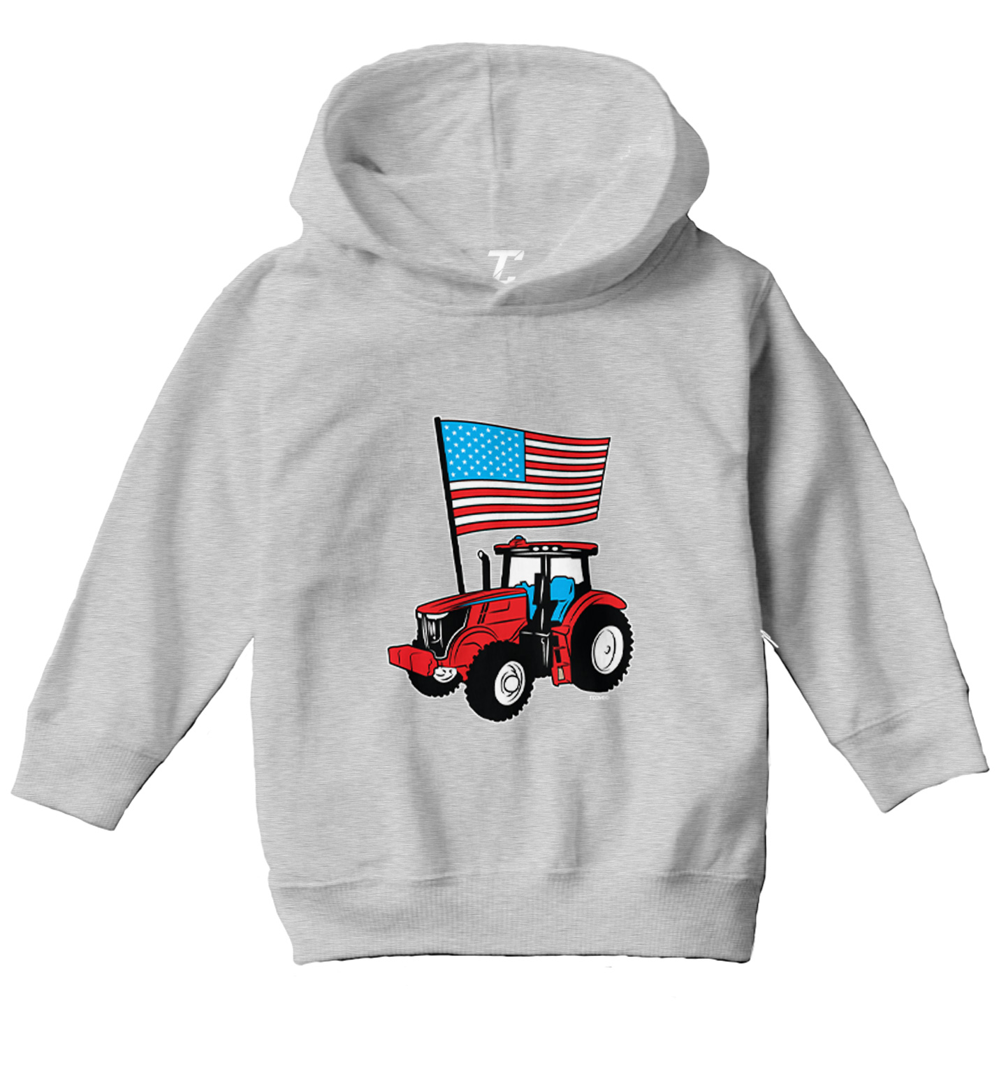 American Flag Tractor - USA 'Murica Stars & Stripes Toddler/Youth Hoodie - Picture 6 of 12